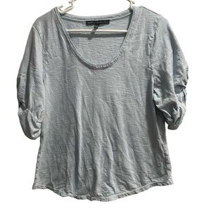 White House | Black‎ Market Twist Sleeve Light Blue Shirt, Sz Large